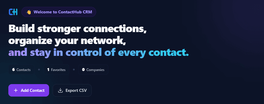 ContactHub CRM